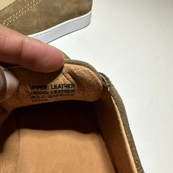 Garnet Hill Size 36 (US-6) Green Suede Leather Zora Slip On Sneakers (250 Box 29 - Picture 8 of 9